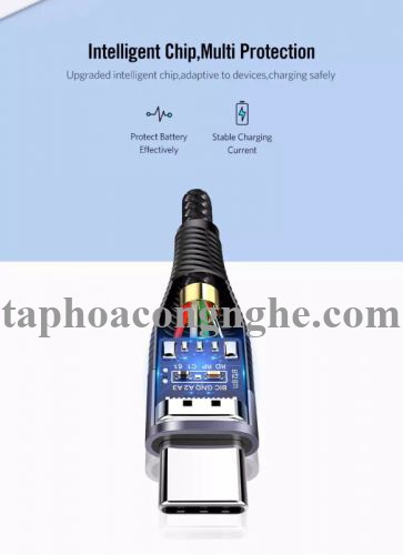 Ugreen 60204 0.5 Màu Xám Cáp USB-A sang Type C sạc nhanh ED022 30060204